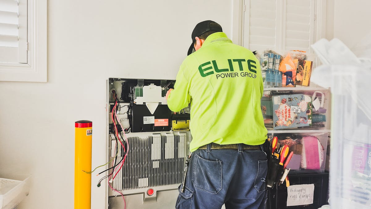 Home battery storage installation